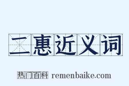 二惠近义词是什么意思的图片